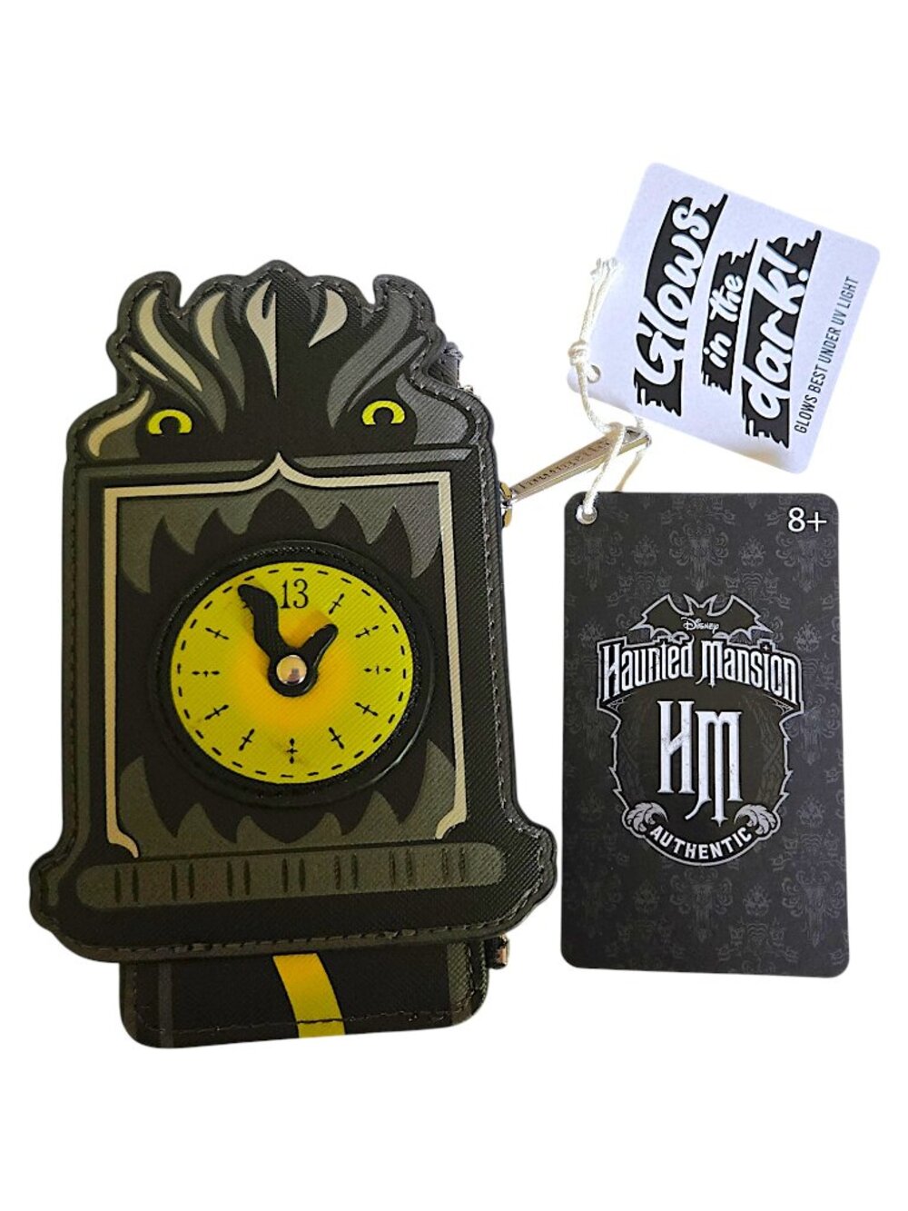 Loungefly Disney Haunted Mansion GITD Clock Welcome Foolish Mortals Cardholder